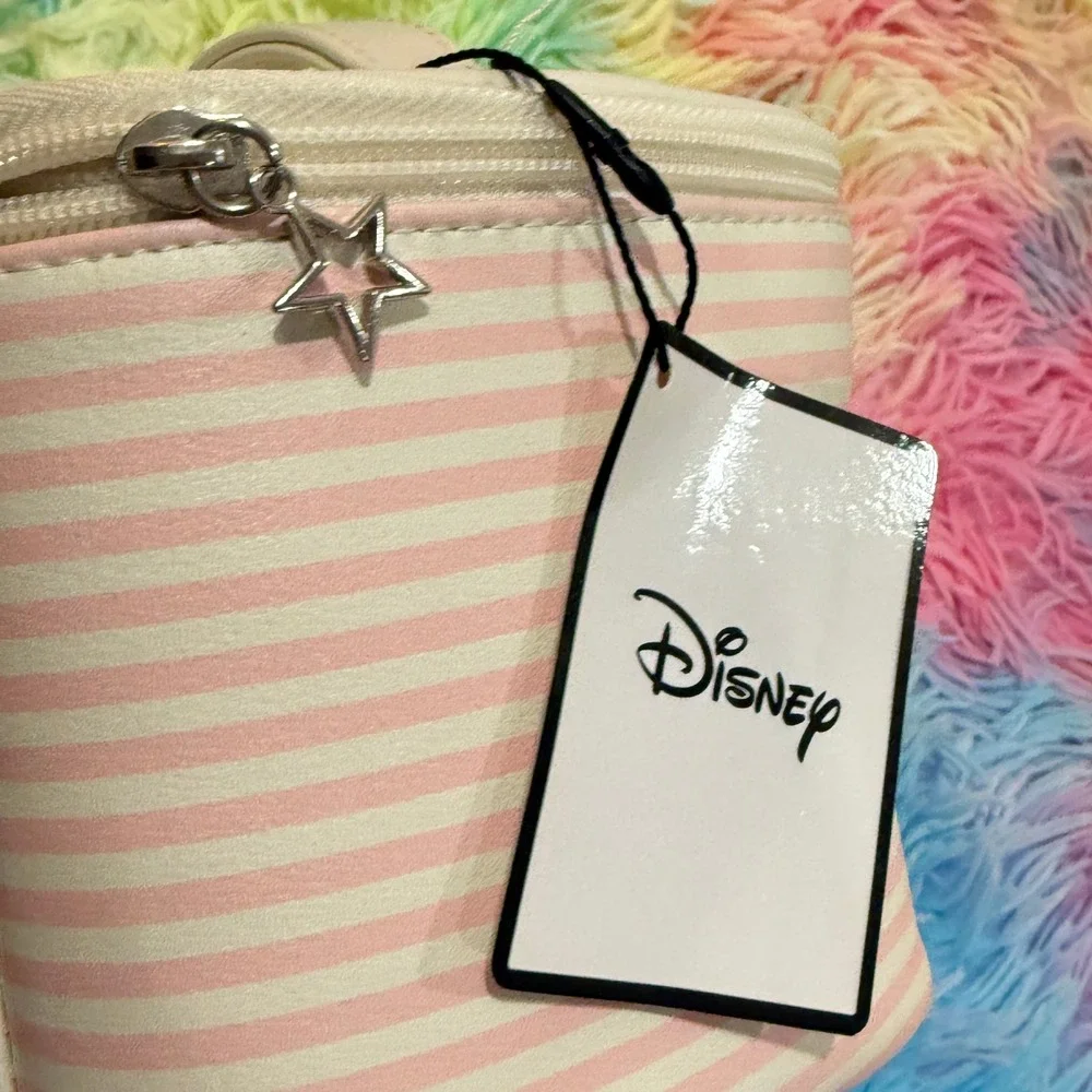 Primark Disney Makeup Bag Womens OS Pink NWT Thumper Moon Stars Striped Case